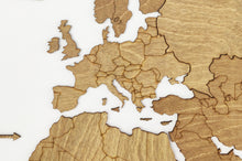 Load image into Gallery viewer, 3D Wooden 1 Layer, wall map - 115x65 / Walnut Color / Blank
