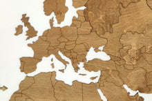 Load image into Gallery viewer, 3D Wooden 1 Layer, wall map - 190x110 / Walnut Color / Blank
