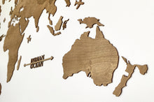 Load image into Gallery viewer, 3D Wooden 1 Layer, wall map - 190x110 / Walnut Color / Blank
